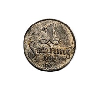 Łotewski 1 santims z 1935 roku. Pierwszej Republiki Łotewskiej (1922–1940).