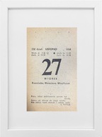 KARTKA Z KALENDARZA 1985-11-27 ORYGINAŁ W RAMCE, PREZENT NA 40 LAT