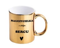 Złoty kubek podziękowanie dla Wychowawcy Nauczyciela na prezent Koniec Roku