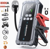 NAJPOTĘŻNIEJSZY Starter 8000A z Kompresorem 150PSI Power Bank 26800mAh