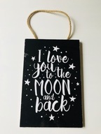 Tabliczka dekoracyjna na sznurku drewno 20x30 cm