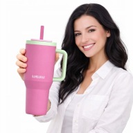 KUBEK TERMICZNY Z TELESKOPOWĄ SŁOMKĄ KAMBUKKA RIO 950 ML BUBBLEGUM MINT RIO