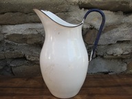 STARY emaliowany DZBAN z rączką_STARA EMALIA PRL