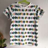 T-shirt w geometryczne wzory Hullabaloo 122 koszulka ideał (028)