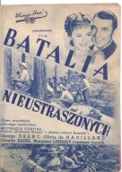 BATALIA NIEUSTRASZONYCH-OLIVIA DE HAVILLAND -program kinowy -lata 30-te