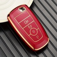 Czerwono-złote etui kluczyk FORD Focus Mondeo Fusion F150 F250 F350 Mustang