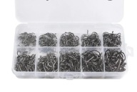 Zestaw 500 sztuk pudełko zestaw haczyki wędkarskie ze stali wysokowęglowej,