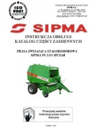 SIPMA PS 1315 Huzar - instrukcja obsługi, katalog części prasy (2015-16)