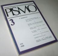 "PISMO" MIESIĘCZNIK LITERACKI NR 3 MAJ 1981