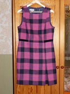 HOBBS London stylowa ciepła sukienka w kratę 40/42