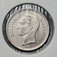 WENEZUELA [1541]*25 centymów 1965 Herb, Koń, Simón Bolívar, 25 CENTIMOS