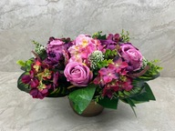 Stroik na cmentarz kwiaty sztuczne kompozycja kwiatowa Subtelna Świeżość