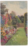 Park Brama kwiaty Gołębie ok.1910r. OLEODRUK