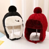 Zimowa czapka Chłopięca Watowana Ocieplona Uszatka Pilotka 1-3 lat