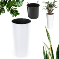 DONICZKA DONICA BIAŁA POŁYSK OKRĄGŁA WYSOKA Z WKŁADEM PLASTIKOWA ŚR.30cm