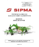 SIPMA ZK 650 WIR - instrukcja obsługi, katalog części zgrabiarki (2014-16)