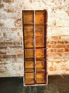 Stare drewniane szafki 2 sztuki industrialne z przegrodami PRL vintage