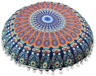Poduszka okrągła MANDALA boho indyjska pufa yoga siedzisko indie medytacja