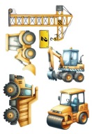 Wydruk Cukrowy A4 na tort MASZYNY BUDOWLANE BUDOWA KOPARKA