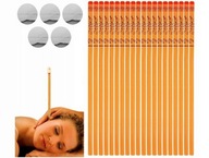 Świece do Świecowania Uszu Zestaw 20szt. + 5szt. Podstawki Wosk Pszczeli