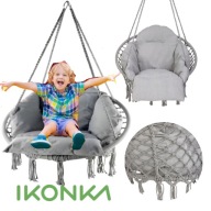 HUŚTAWKA OGRODOWA BOCIANIE GNIAZDO Z PODUSZKĄ WISZĄCA HAMAK KOKON TARAS