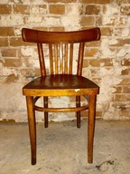 Stare krzesło brązowe nr 2 PRL vintage