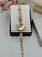 Kurren zegarek złoty damski zdobiony cyrkoniami - klasyczny styl i blask