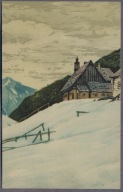 Pec pod Sněžkou Velká Úpa Glockenhaus ok.1920r. Malował Friedrich IWAN 480v
