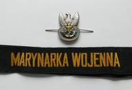 OTOK BANDERKA i ORZEŁ - CZAPKA MARYNARZA MARYNARKA WOJENNA MW lata 70/80-te