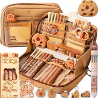 PIÓRNIK SZKOLNY TRZYKOMOROWY KAPIBARA Z WYPOSAŻENIEM AKCESORIAMI XW12