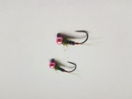 SZTUCZNA MUCHA NIMFA JIG #10 BLACK PINK HEAD