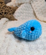 Gniotek antystresowy pluszowy rybka wieloryb handmade szydełko