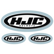 3x Naklejki Naprawcza na Kaski z Logo HJC HELMETS Emblemat Znaczek Nalepki