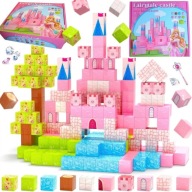 KLOCKI MAGNETYCZNE DLA DZIEWCZYNKI SZEŚCIANY 154 el