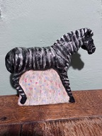 Figurka rzeźba ceramiczna zebra