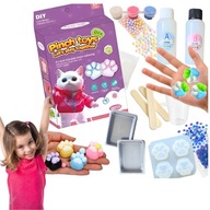 ZESTAW DO ROBIENIA GNIOTKÓW KOCIA PSIA ŁAPKA SQUISHY ŻEL OZDOBY FORMY FARBY