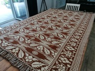 CEPELIA WEŁNIANY DWUSTRONNY TKANY CIĘŻKI GRUBY KILIM NARZUTA 140x225 nr.1