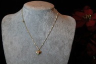 ŁAŃCUSZEK NASZYJNIK ZE STALI CHIRURGICZNEJ 316L POZŁACANY ZAWIESZKA