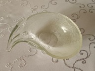 Szklana salaterka patera Avocado vintage przezroczysta designerska PRL styl