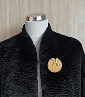 vintage broszka okrągła w złotym tonie VENUE USA lata 90' prezent