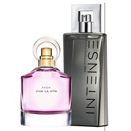 Zestaw kosmetyków AVON damski i męski Attraction Intense Viva la vita 2w1