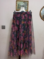 stradivarius spódnica tiulowa plisowana róże 38