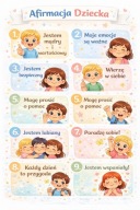 Afirmacje dla dzieci plakat edukacyjny rozwój emocjonalny PDF