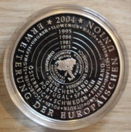 ERWEITERUNG EUROPAISCHEN UNION 2004, NUMIZMAT SREBRZONY + CERTYFIKAT
