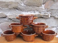 BRĄZOWA Bulionówka_KRATKA IRENA_Porcelit PRUSZKÓW PRL