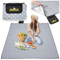 KOC PIKNIKOWY MATA PLAŻOWA IZOLACJA WODOODPORNY UCHWYT LEKKI GRUBY 200X200