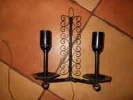 ŁADNY METALOWY KINKIET LATA 70