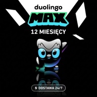 Duolingo Max 12 Miesięcy| AI + Nielimitowane Serca | Dostawa Auto 24/7
