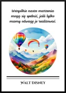 A2 PLAKAT MOTYWACYJNY PSYCHOLOGIA WALT DISNEY, WSZYSTKIE NASZE MARZENIA ...