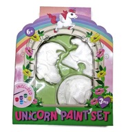 Jednorożec 3 figurki gipsowe do malowania farby